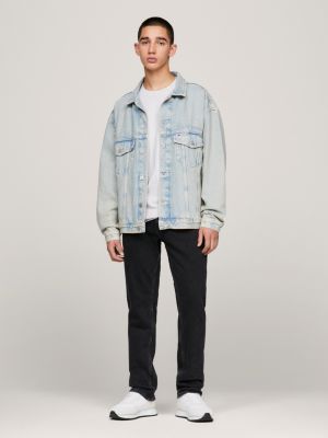 Faded black outlet jean jacket mens