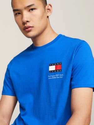 Hilfiger | slim | Tommy fit Blu logo T-shirt Essential con