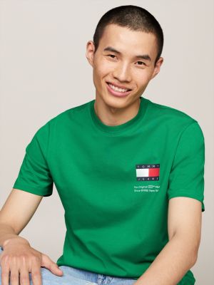 Essential Slim Fit Logo T Shirt Green Tommy Hilfiger