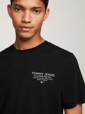 Essential Slim Fit Logo Graphic T-Shirt | Black | Tommy Hilfiger
