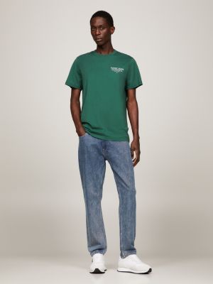 Essential Slim Fit Logo Graphic T-Shirt | Green | Tommy Hilfiger