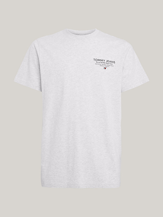 Essential Slim Fit T-Shirt mit Logo-Grafik | Grau | Tommy Hilfiger