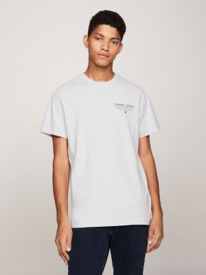 Hilfiger Tommy mit Grau Slim | Essential T-Shirt Logo-Grafik Fit |
