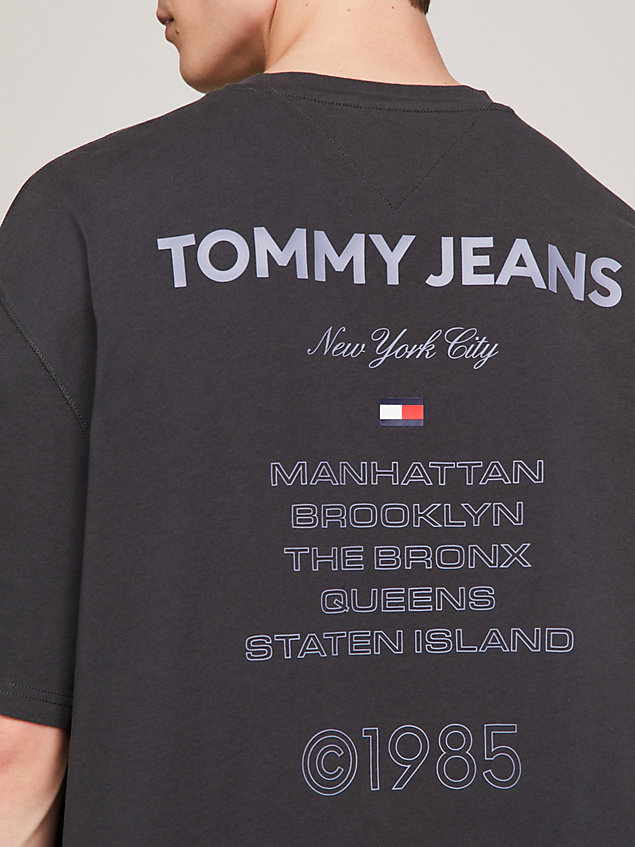 grey 1985 oversized fit t-shirt voor heren - tommy jeans