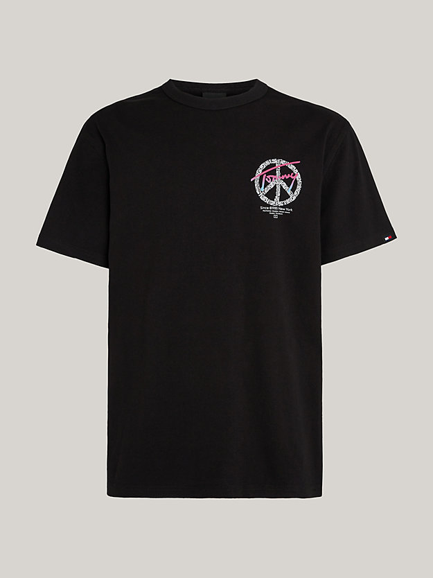 black back logo graphic t-shirt for men tommy jeans