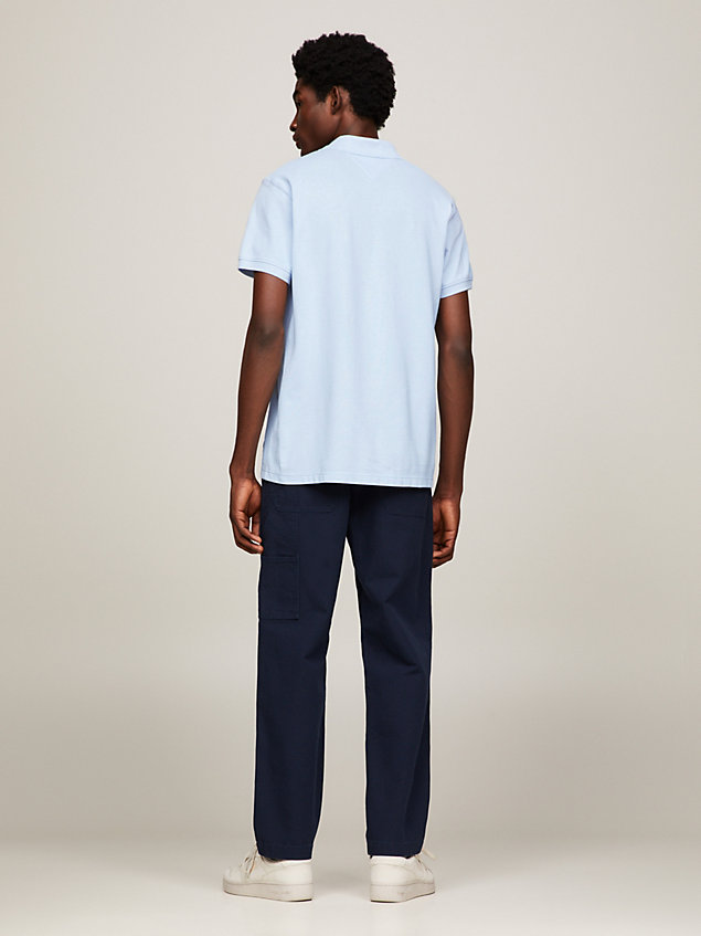 blue classics regular fit poloshirt mit logo für herren - tommy jeans