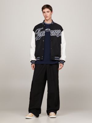 black fallschirmhose mit logo für herren - tommy jeans