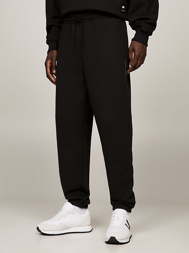 black logo relaxed joggers for men tommy jeans