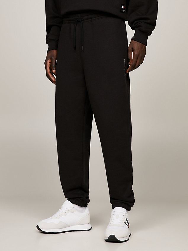 joggers relaxed fit con logo black da uomini tommy jeans