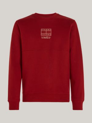 Tonal Logo Crew Neck Sweatshirt | Red | Tommy Hilfiger