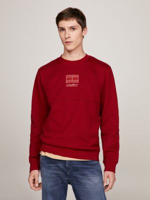 TOMMY HILFIGER DM0DM15688XNL Sudaderas Manga larga Sin capucha Hombre Rojo