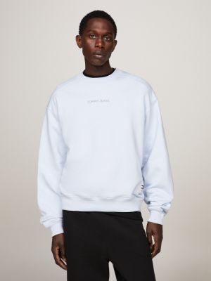 Classics Logo Boxy Fleece Sweatshirt | Blue | Tommy Hilfiger