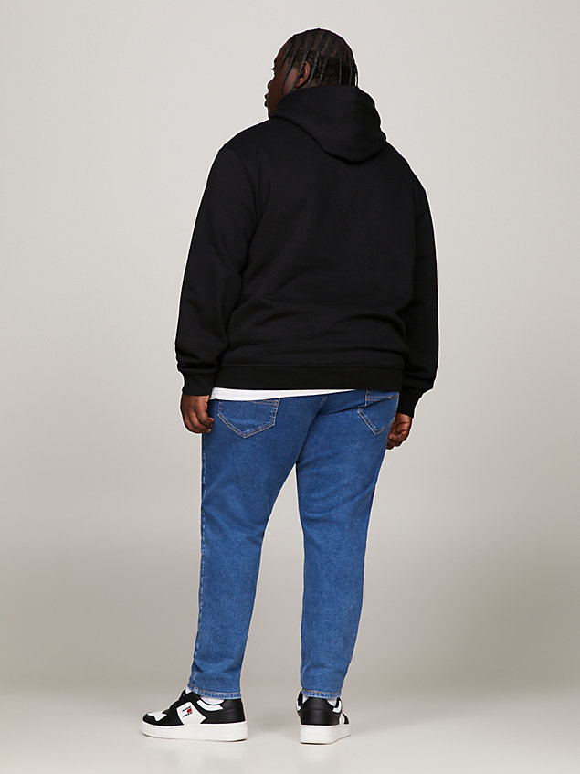 black essential logo hoody for men tommy jeans