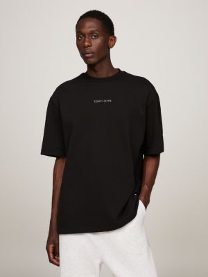 Classics Oversized Fit Terry T-Shirt | Black | Tommy Hilfiger