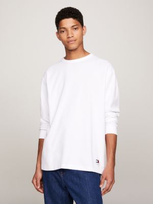 Long sleeve white outlet waffle shirt