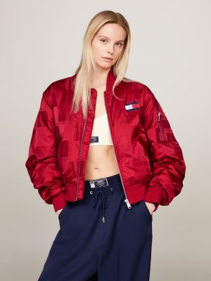 Cazadora bomber holgada de dise o dual gender Rojo Tommy Hilfiger