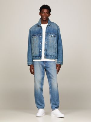 Dual Gender Distressed Denim Trucker Jacket | Denim | Tommy Hilfiger