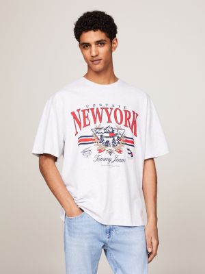 grey prep explorer oversized t-shirt for men tommy jeans