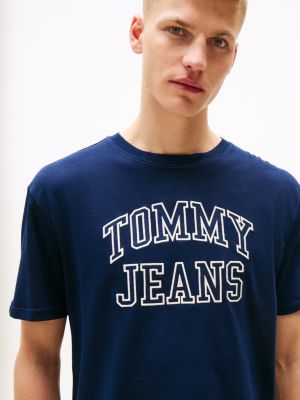 blue prep explorer appliqué logo t-shirt for men tommy jeans