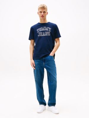 blue prep explorer appliqué logo t-shirt for men tommy jeans