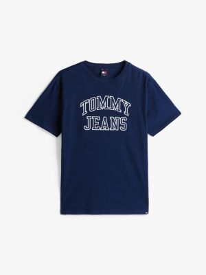 blue prep explorer appliqué logo t-shirt for men tommy jeans