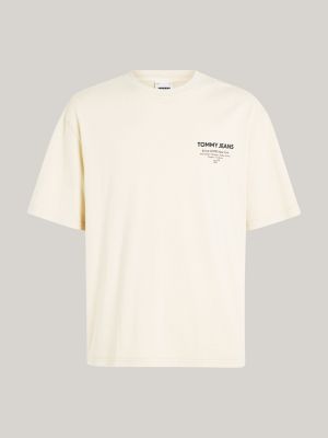 Essential Back Logo Garment Dyed T-Shirt | Beige | Tommy Hilfiger