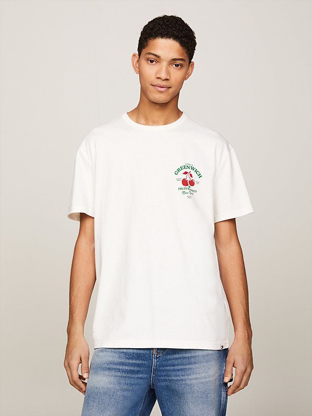 white back graphic t-shirt for men tommy jeans