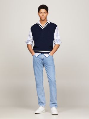 Sweater vest and hot sale polo shirt