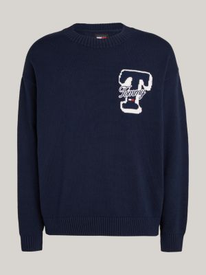 Tommy hilfiger hot sale letterman sweater