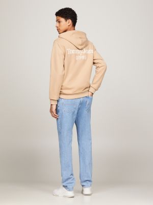 Back Logo Regular Fit Hoody | Beige | Tommy Hilfiger