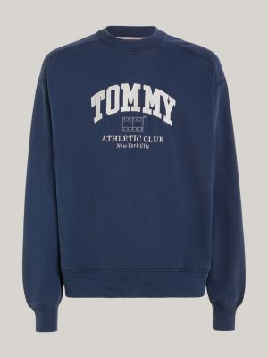 Varsity Garment Dyed Boxy Sweatshirt | Blue | Tommy Hilfiger