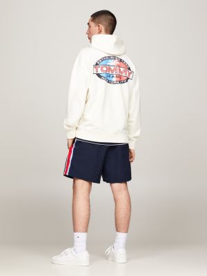 white archive back graphic relaxed fit hoody for men tommy jeans