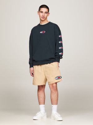 blue archive retro logo relaxed fit sweatshirt for men tommy jeans