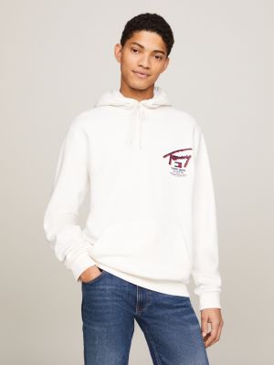 Sudadera Con Capucha Y Logo Enmarcado White