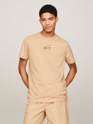 Tommy jeans beige t shirt hotsell