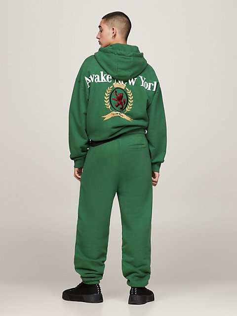 green tommy x awake ny logo relaxed joggers for men tommy jeans