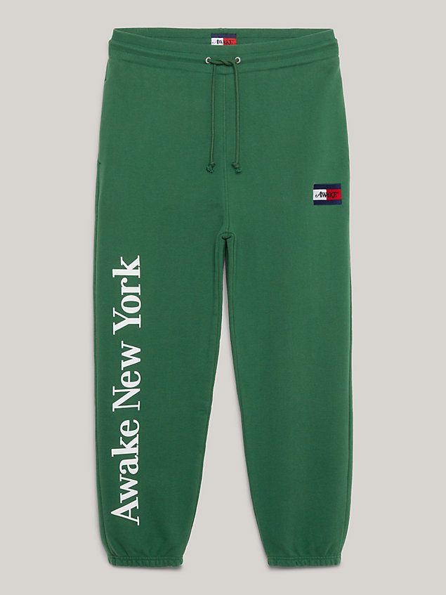 jogging décontracté tommy x awake ny à logo green pour hommes tommy jeans