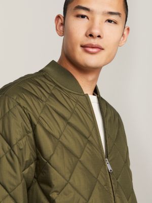 Quilted Bomber Jacket | Green | Tommy Hilfiger