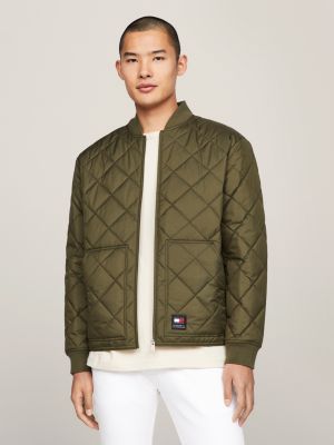 Essential Relaxed Padded Bomber Jacket, Green