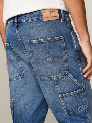 Baggy Skater Faded Carpenter Jeans, Denim