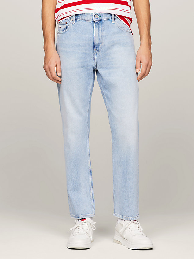denim classics tapered dad regular stone-wash-jeans für herren - tommy jeans