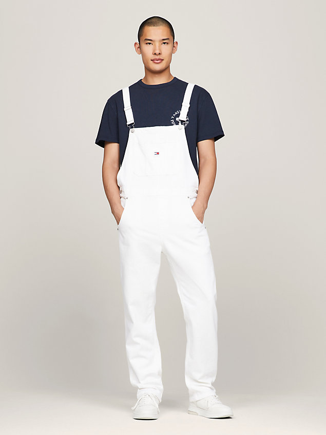 denim ethan classics straight white dungarees for men tommy jeans