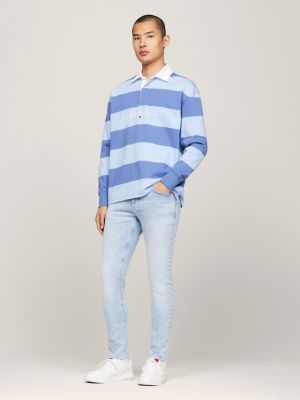 denim austin slim tapered jeans mit stone-wash für herren - tommy jeans