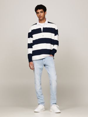 denim scanton slim jeans mit fade-effekt für herren - tommy jeans