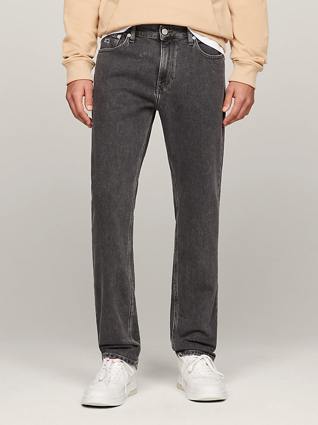 jean droit coupe standard ryan noir denim pour hommes tommy jeans