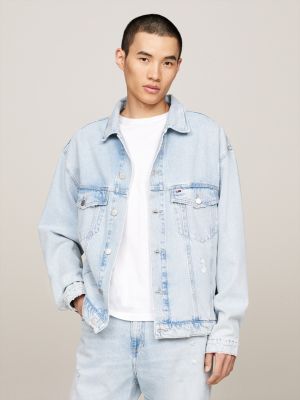 Archive Aiden Colour-Blocked Oversized Trucker Jacket | Denim