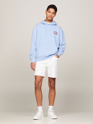 denim classics weiße dad fit jeans-shorts für herren - tommy jeans