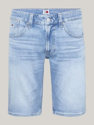 pantalón vaquero corto ronnie desteñido azul de hombres tommy jeans