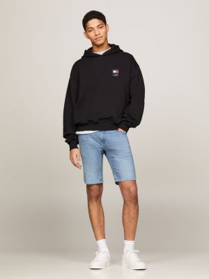 denim scanton jeans-shorts mit fade-effekt für herren - tommy jeans