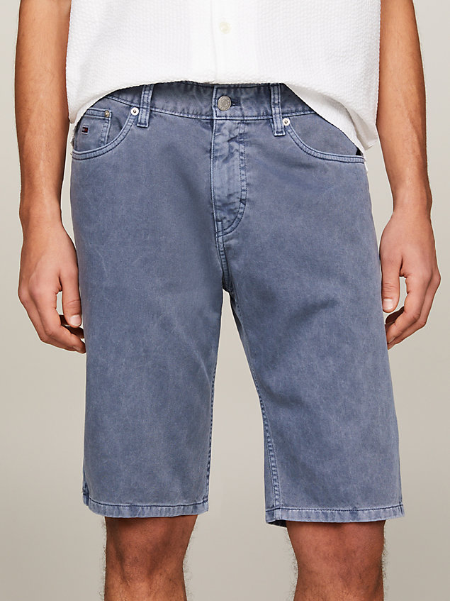 blue ryan straight fit shorts mit stückfärbung für herren - tommy jeans